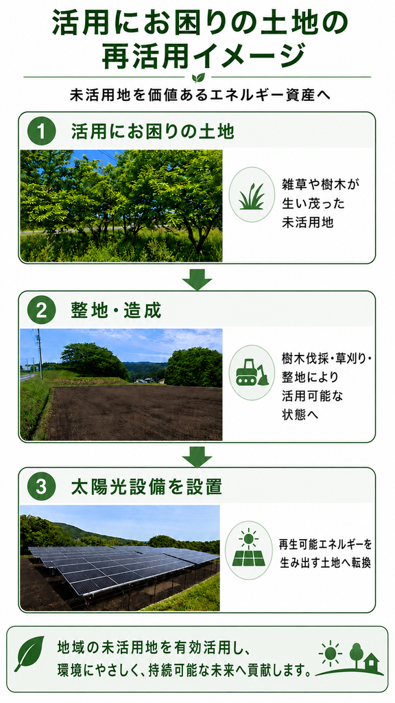 活用にお困りの土地の再活用イメージ図（SP用）